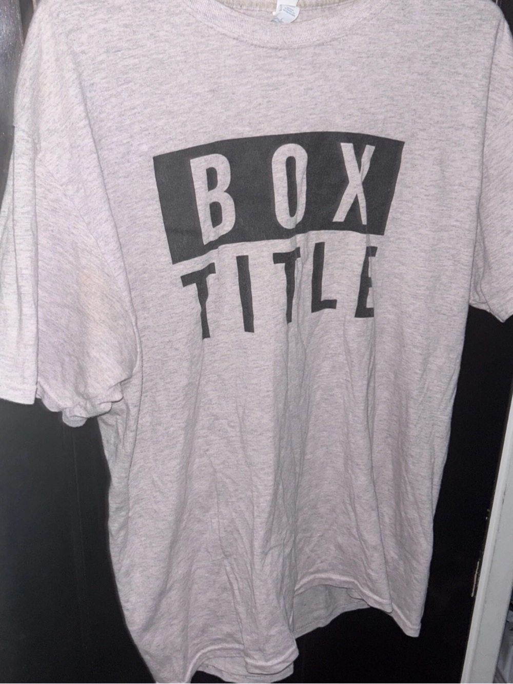 Title Boxing “Box Title” Grey Staff Large T Shirt